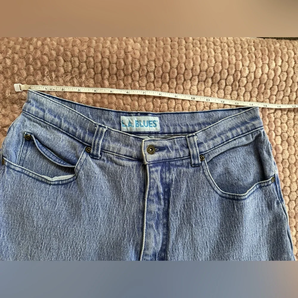 90s LA Blues High Waisted Stone Wash Mom Jeans Women’s Size 16 Tapered Leg - Picture 7 of 10